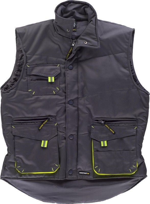 Chaleco linea 6 acolchado Gris / Amarillo