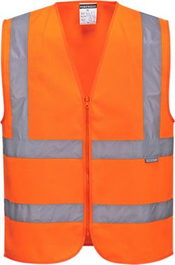 Chaleco peto de alta visibilidad con cremallera