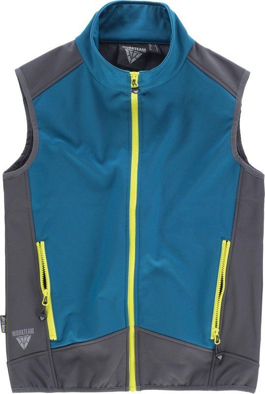 Chaleco Softshell Combinado Azafata Gris