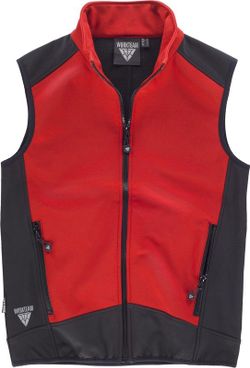Chaleco Softshell Combinado Rojo Negro