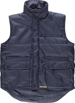 Chaleco tejido oxford, acolchado, multibolsillos Marino