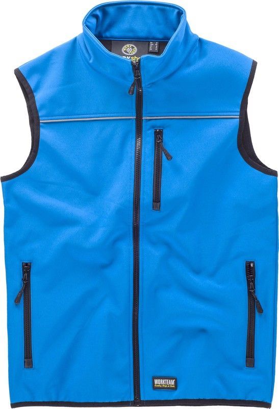 Chaleco workshell liso Celeste