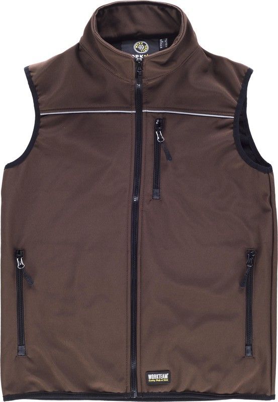 Chaleco workshell liso Marrón