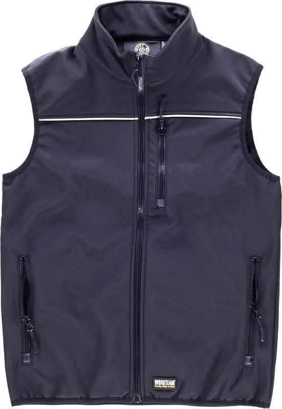 Chaleco workshell liso Negro