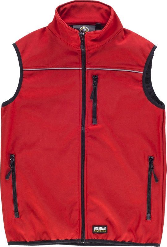 Chaleco workshell liso Rojo