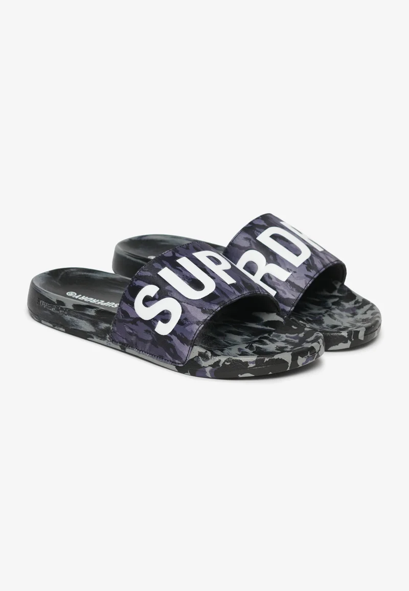 Chancla de pala con letras branding Superdry Dark Grey