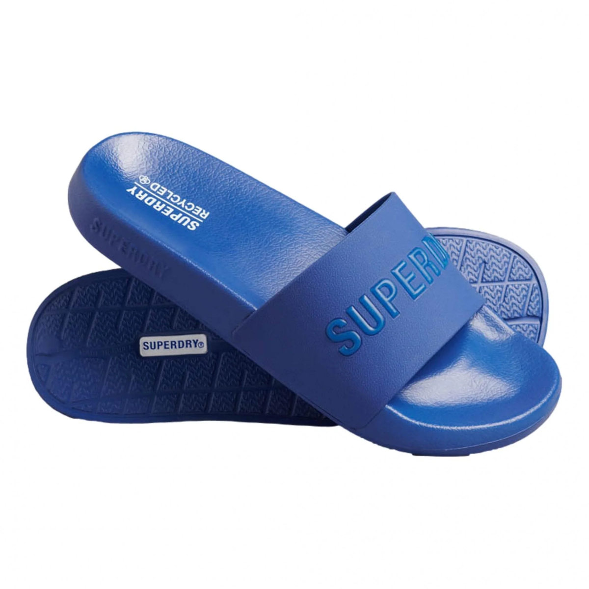 Chancla de pala con letras branding Superdry Electric Blue