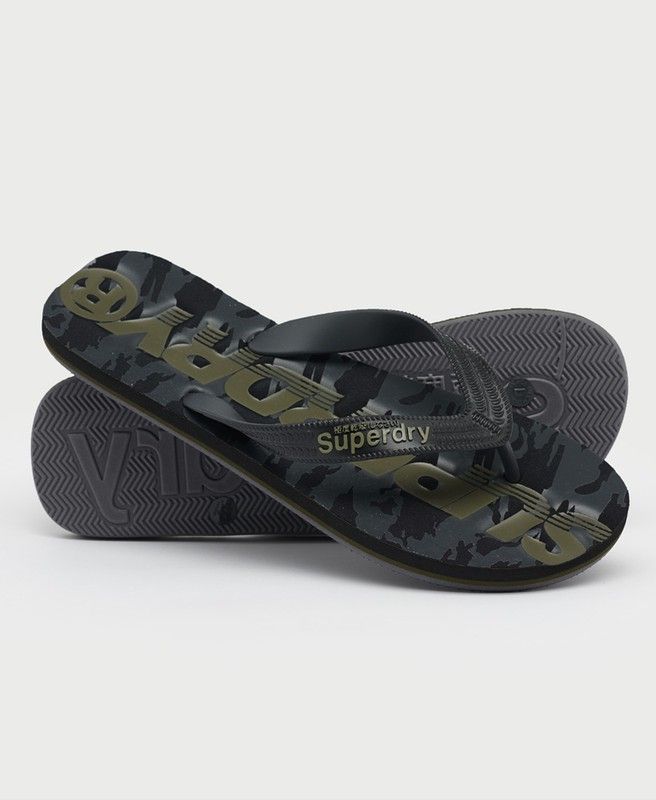 Chancleta de dedo con print camuflaje urban Superdry Black Camo