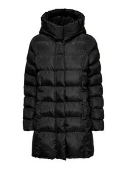 Chaqueta 3/4 alcochada con capucha Only Black