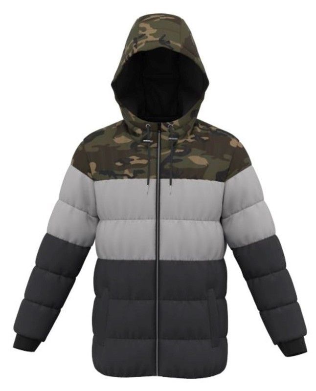 Chaqueta alcochada con capucha combinada Only & Sons Olive Night