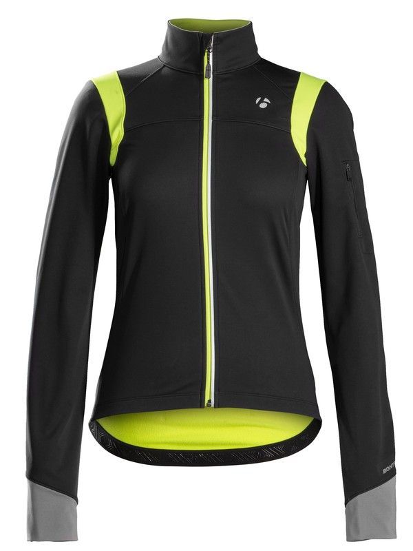 Chaqueta bontrager meraj s2 softshell mujer s negro/am. fluor.