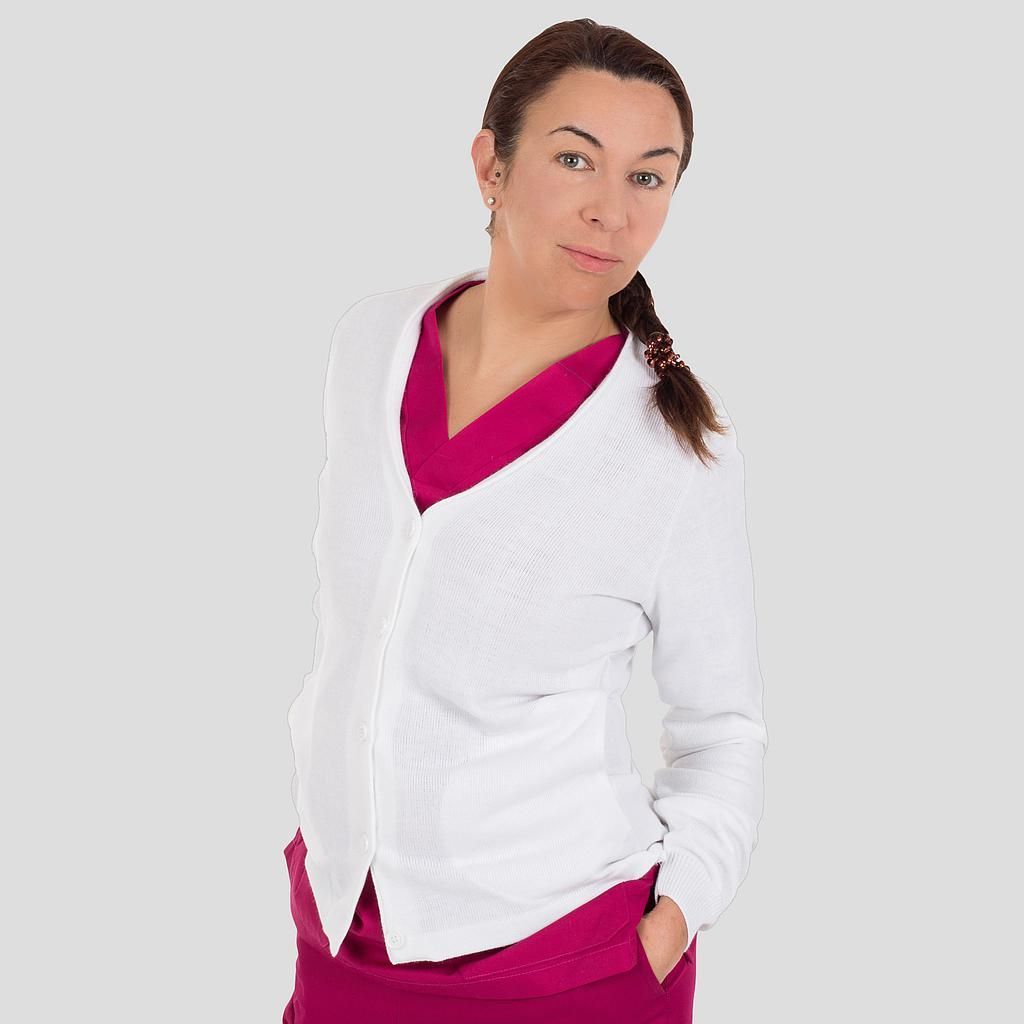 Chaqueta botones mujer blanco