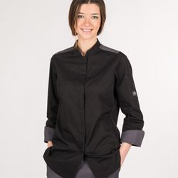 Chaqueta cocina mujer en negro o blanco