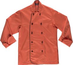 Chaqueta cocina unisex con botones de seguridad Coral