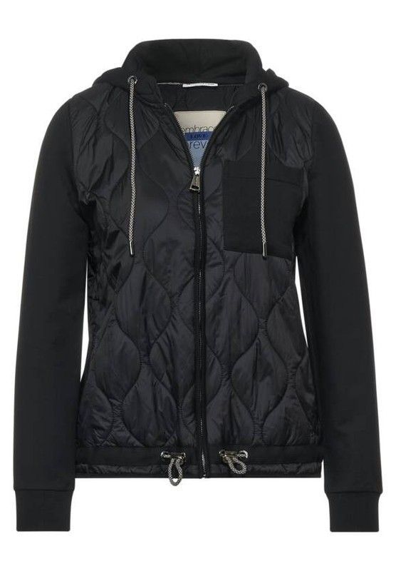 Chaqueta con capucha alcochada combinada Street One Black