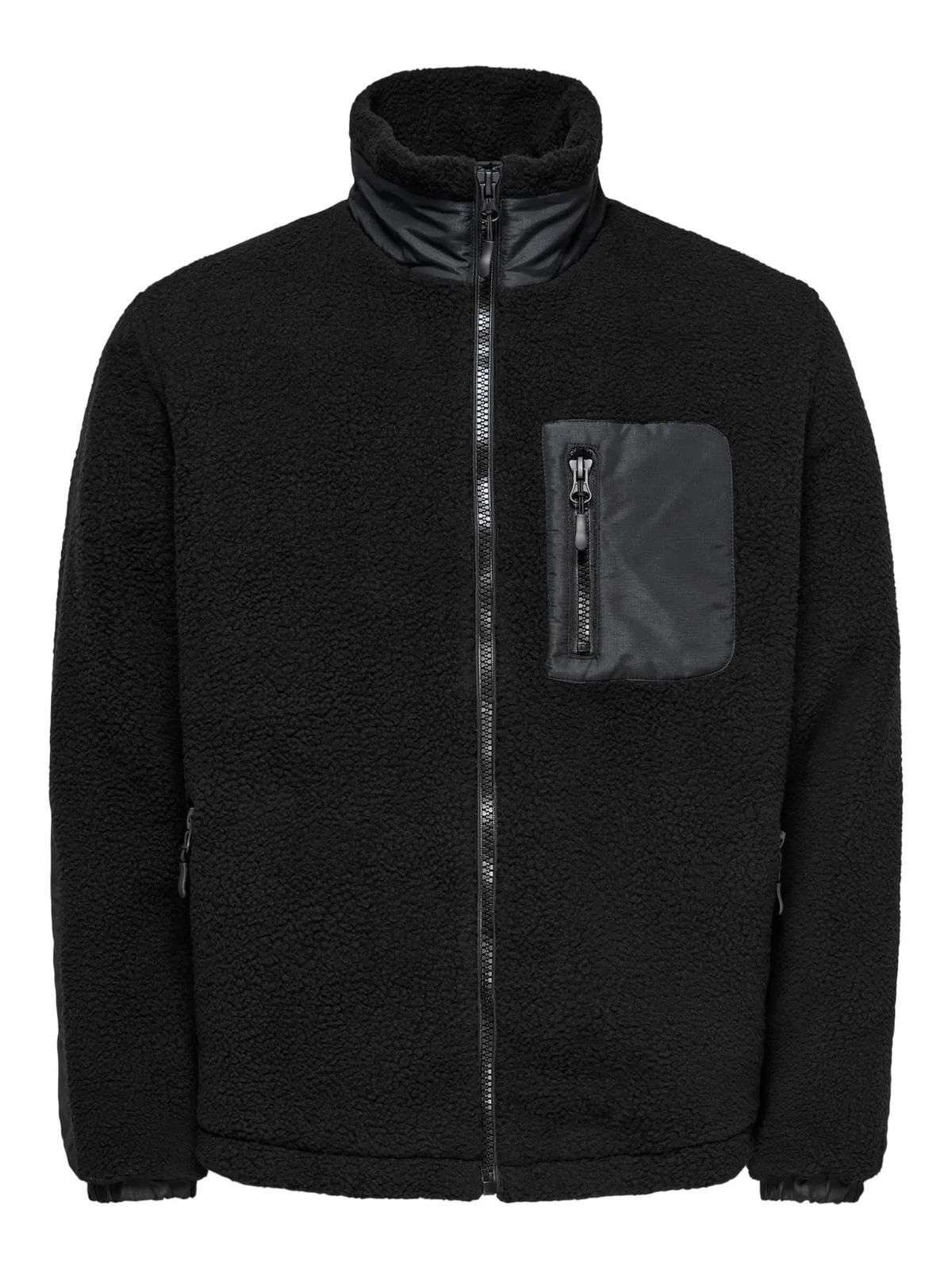Chaqueta con cremallera teddy Jack & Jones Black