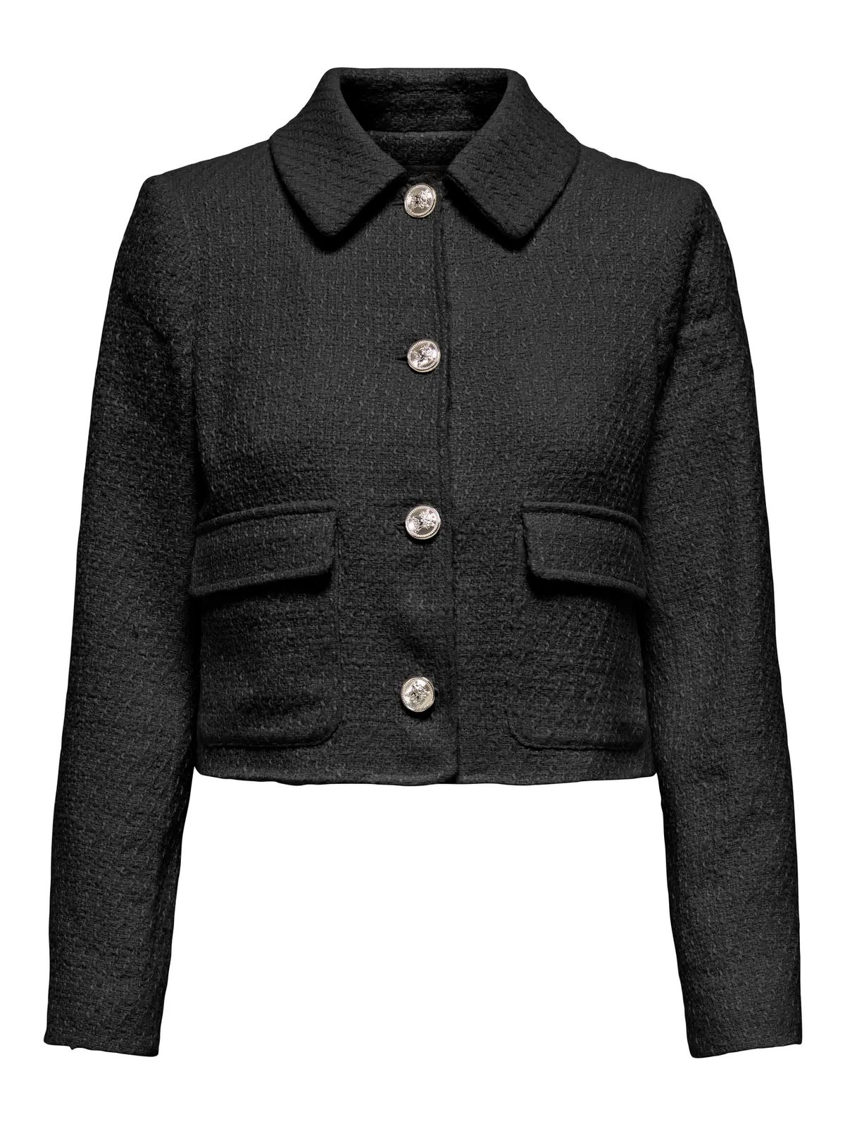 Chaqueta corta con bolsillos con botones dorados Only Black