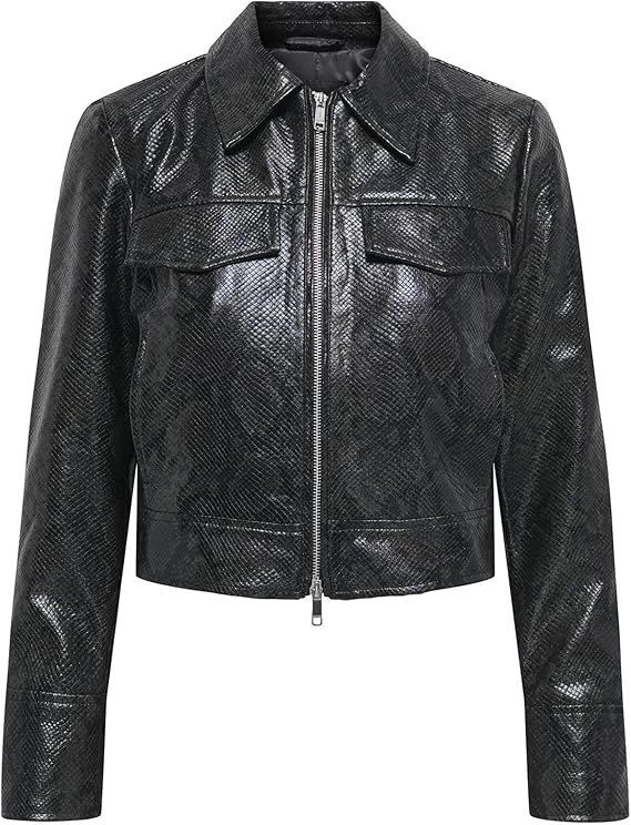 Chaqueta corta con estampado piel de serpiente Only Pineneedle