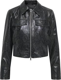 Chaqueta corta con estampado piel de serpiente Only Pineneedle