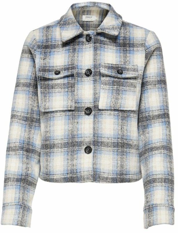 Chaqueta corta cuadros bicolor Only Allure