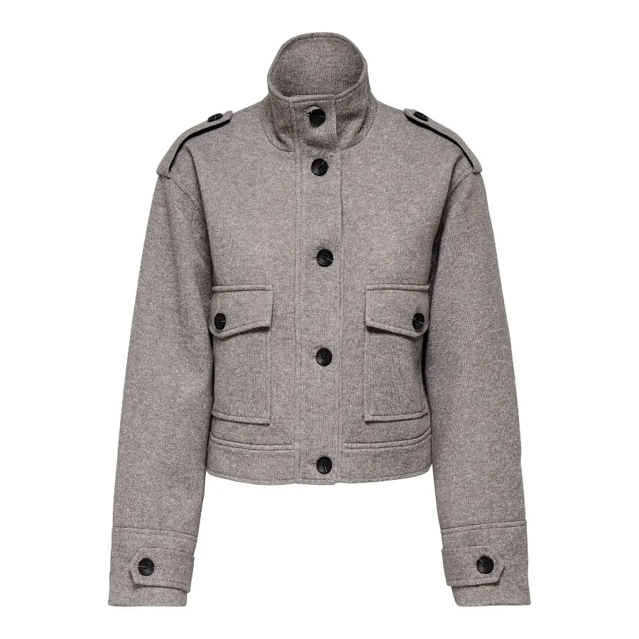 Chaqueta corta jaspeada con bolsillos Only Plum Kitten