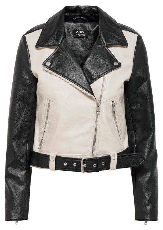 Chaqueta corta polipiel combinada Only Pumice Stone