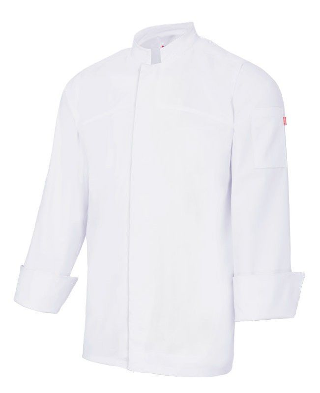 Chaqueta De Cocina 100% Algodón Con Cierre Central , color Blanco Referencia  405208a-7.
