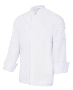 Chaqueta De Cocina 100% Algodón Con Cierre Central , color Blanco Referencia  405208a-7.