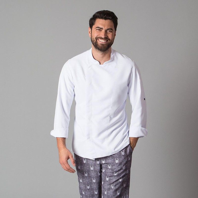 Chaqueta de cocina hombre blanco o negro (hasta 8XL)