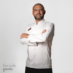 Chaqueta de cocina unisex negro o blanco