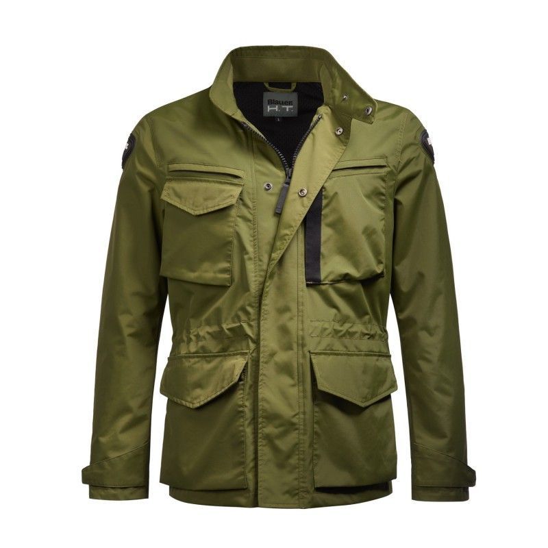 Chaqueta de Moto Blauer Ethan | Tejido Impermeable | Protecciones CE Nivel 2 | All-Season | Verde