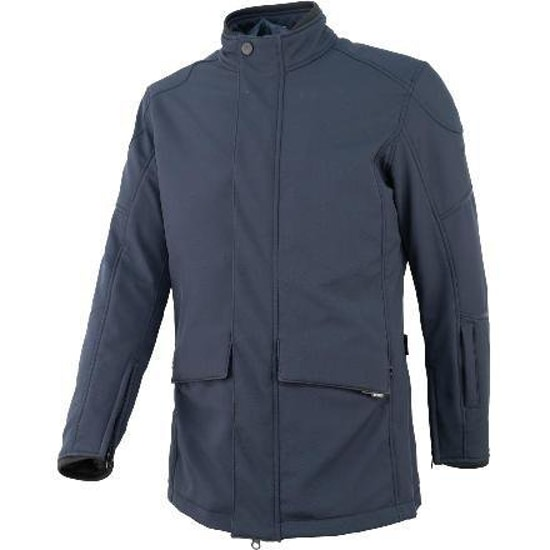 Chaqueta de Moto By City Dublin Blue | Estilo Abrigo | Softshell | Impermeable HIPORA® | Térmica Nivel 4