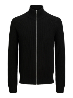 Chaqueta de punto canalé Jack & Jones Black