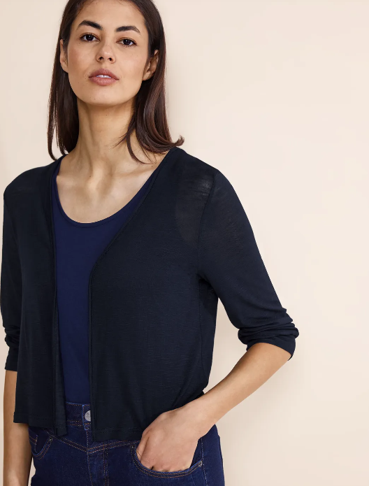 Chaqueta fina abierta Street One Dark Navy