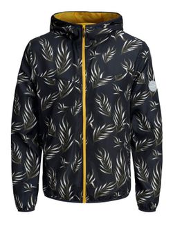 Chaqueta fina con capucha y estampado Jack & Jones Navy Blazer