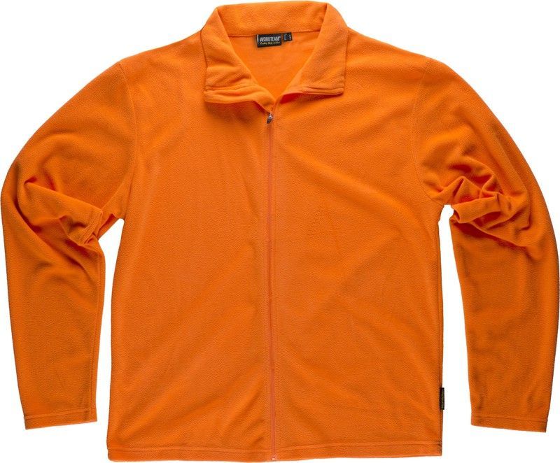 Chaqueta forro polar básica Cierre cremallera 160gr Naranja