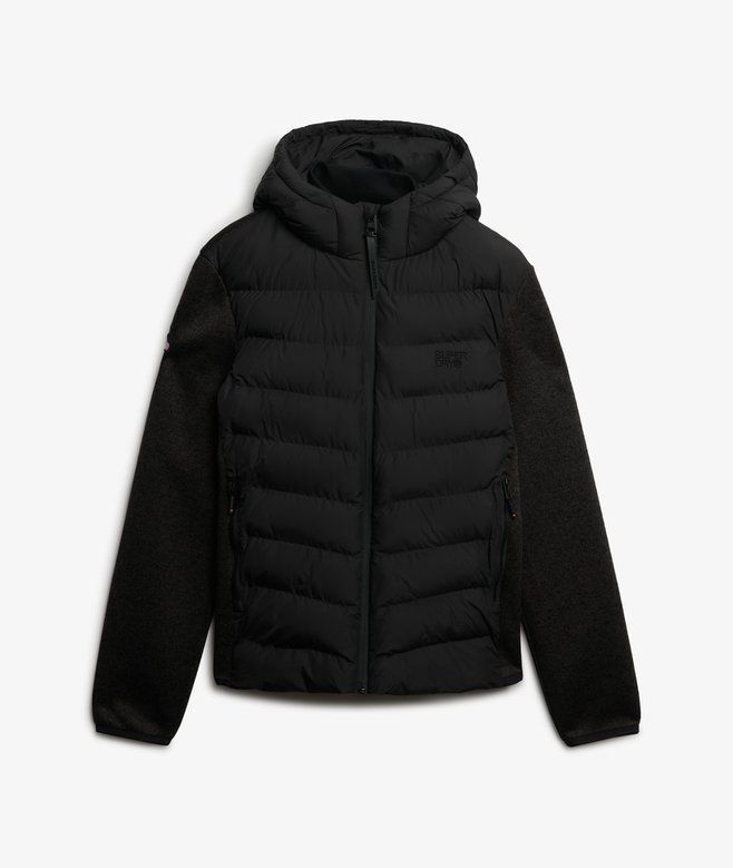 Chaqueta híbrida con capucha Superdry Black