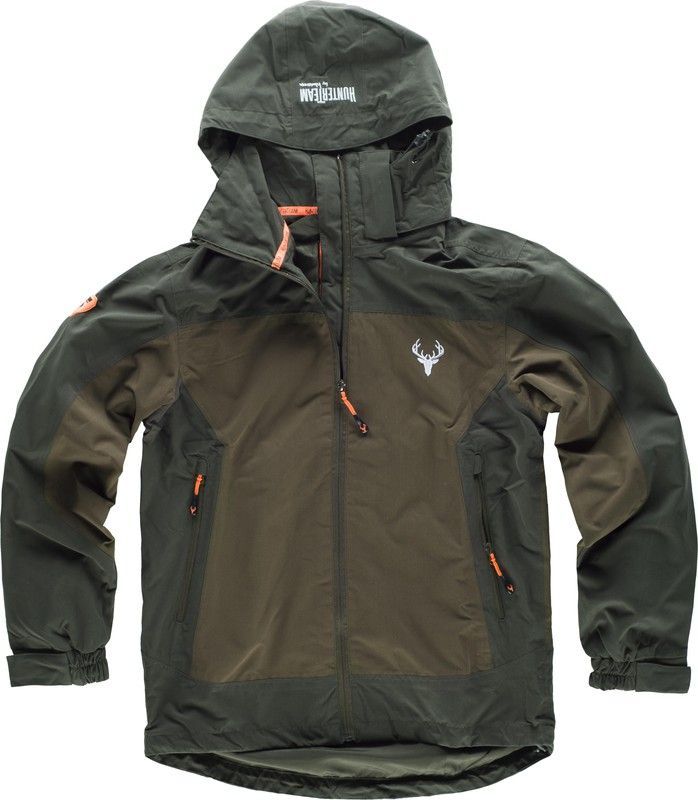 Chaqueta impermeable combinada Verde Bosque / Verde Oliva Work-Team