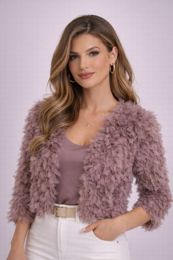 Chaqueta modelo Letizzia corta marrón