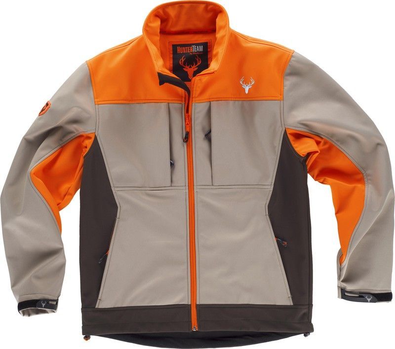 Chaqueta Softshell Beige Naranja / Marrón