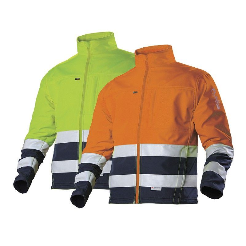 Chaqueta softshell bicolor de alta visibilidad - SOFTEC