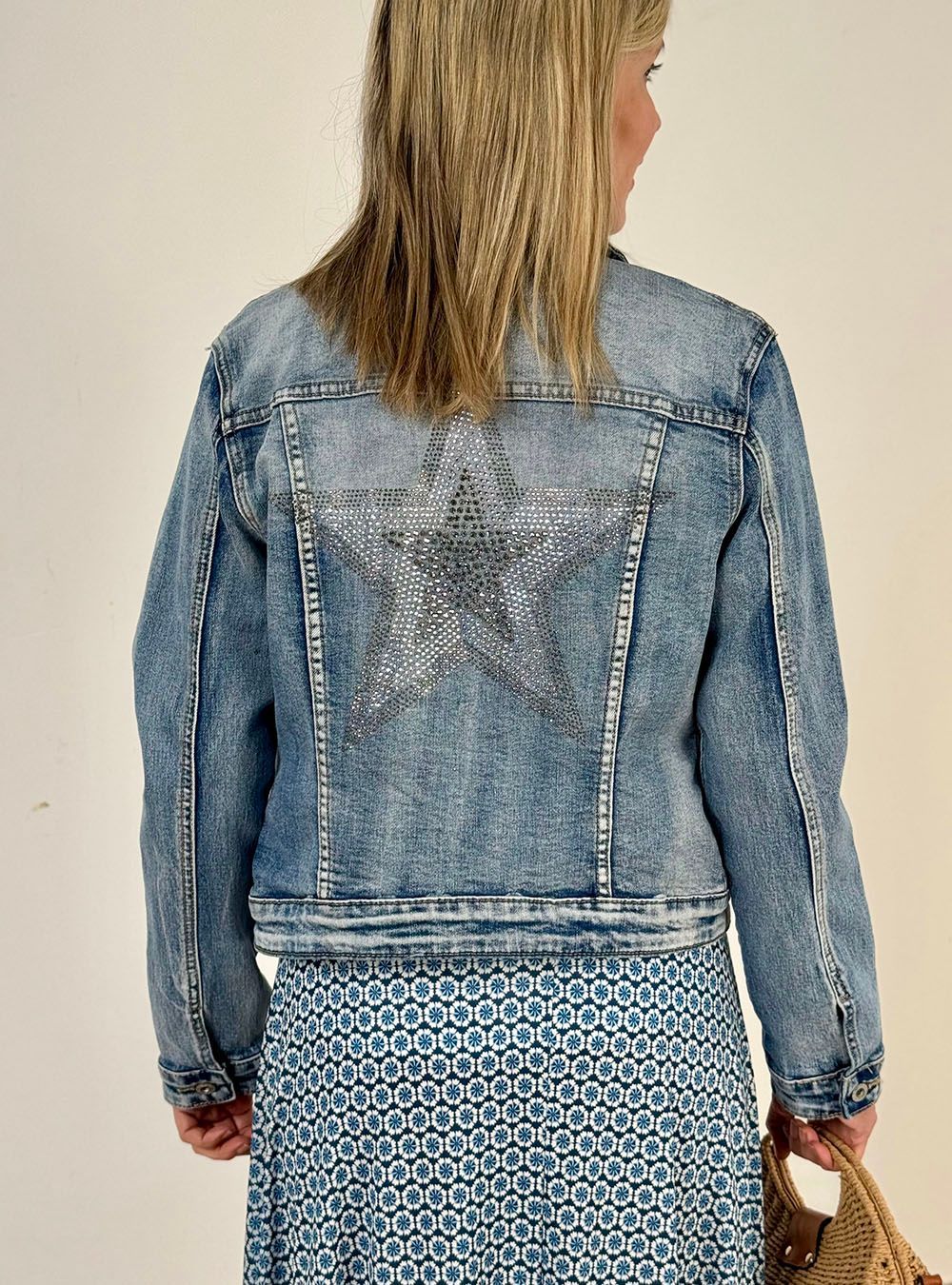 Chaqueta tejana Star azul delavado