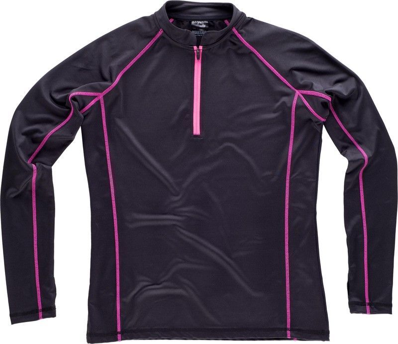 Chaqueta tejido elastico lisa Negro / Rosa Fluor