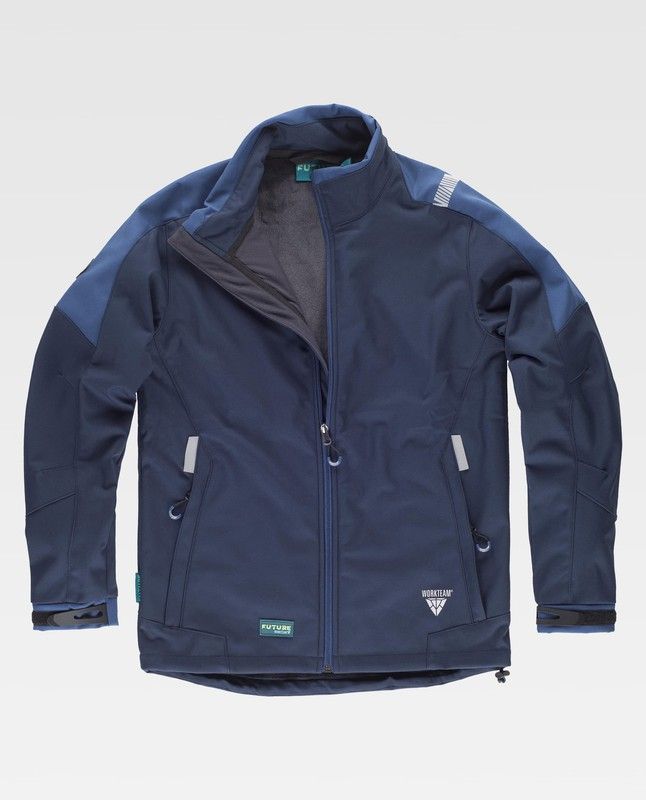 Chaqueta Workshell combinada Color Marino+Azafata