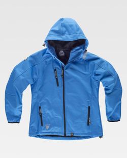 Chaqueta Workshell de mujer Celeste / Negro