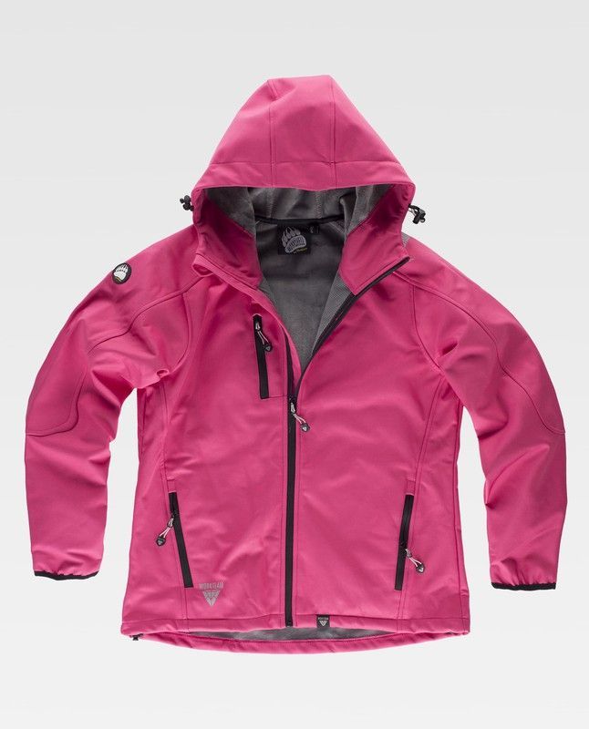 Chaqueta Workshell de mujer Rosa Fucsia / Gris Claro