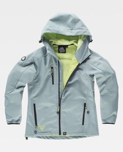 Chaqueta Workshell de mujer Verde Topo + Verde Lima
