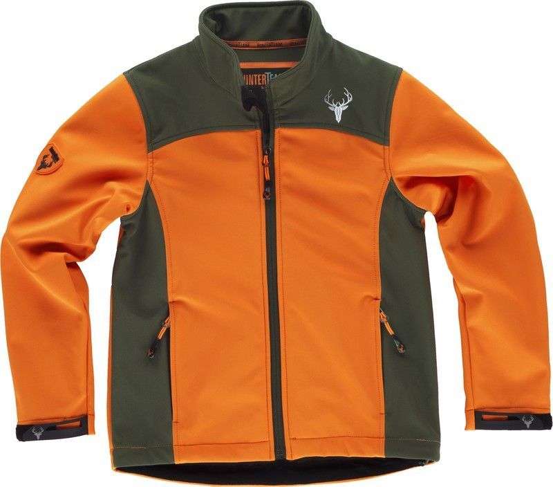 Chaqueta Workshell para niño Naranja / Verde Caza