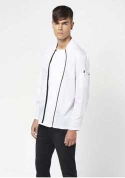 Chaquetilla blanca Cremallera hombre