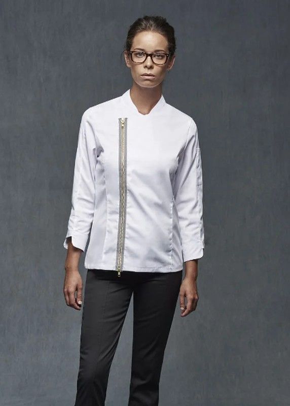 Chaquetilla blanca Cremallera mujer